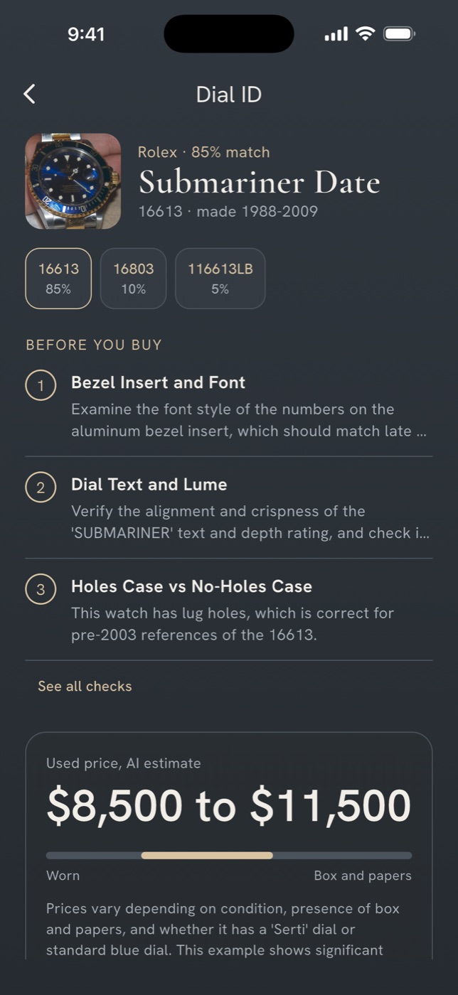 Result screen